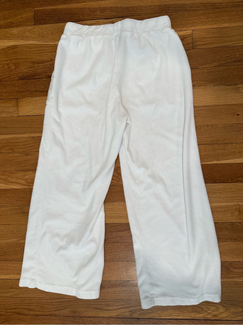 Bobi Los Angeles White Wide-Leg Drawcord Pocket Pants - Sweatpants - Cover-Up - Picture 5 of 8